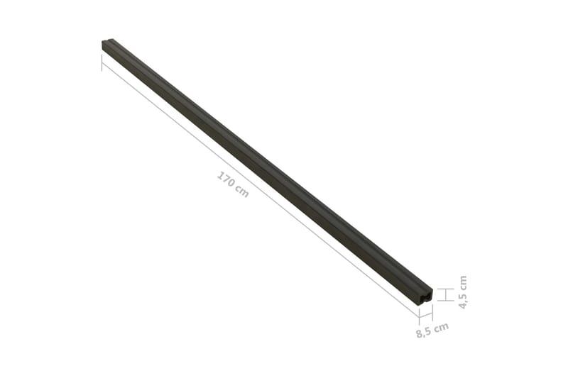 Dekksbjelke 6 stk svart 170x8,5x4,5 cm WPC - Svart - Gulvtilbehør & gulvverktøy - Gulvlist & gulvsokkel