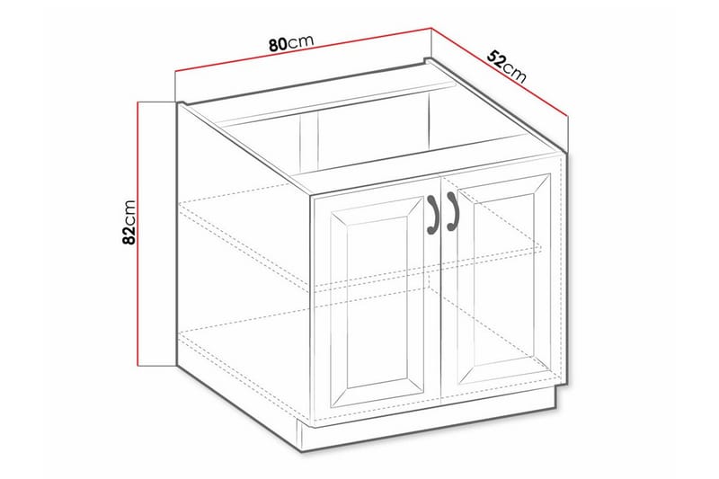 Templemore Kjøkkenskap 80 cm - Hus & oppussing - Kjøkken & bad - Kjøkken & vaskerom