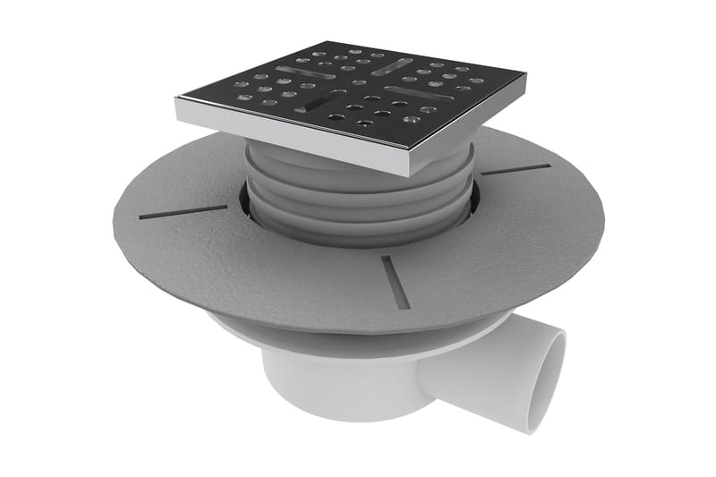 Avløpsrør for dusj, Sølv/Lysegrå