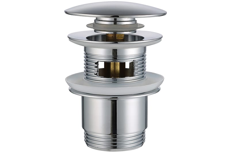 Bunnventil for servant | Overfyllingsbeskyttelse | Pop-up | Krom, Lyfco