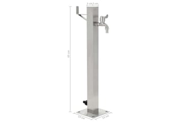Vannsøyle for hage rustfritt stål firkantet 65 cm - Hus & oppussing - Bygg - Vann & avløp - Ventiler
