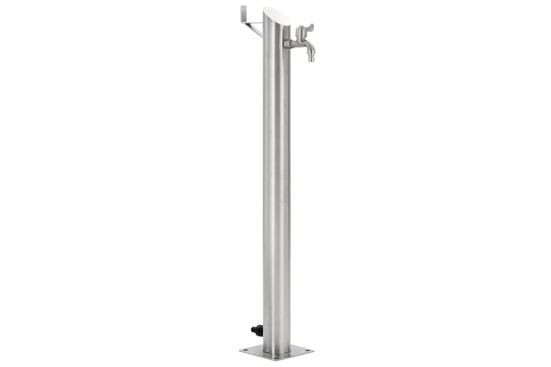 Vannsøyle for hage rustfritt stål rund 95 cm - Hus & oppussing - Bygg - Vann & avløp - Ventiler