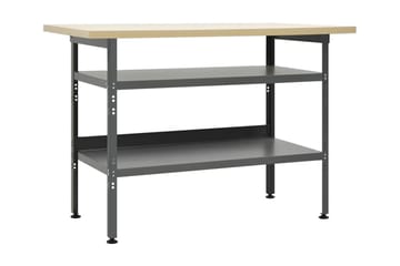 Arbeidsbenk grå 120x60x85 cm stål - Hus & oppussing - Garasje & verksted - Garasjeinteriør & garasjeoppbevarin