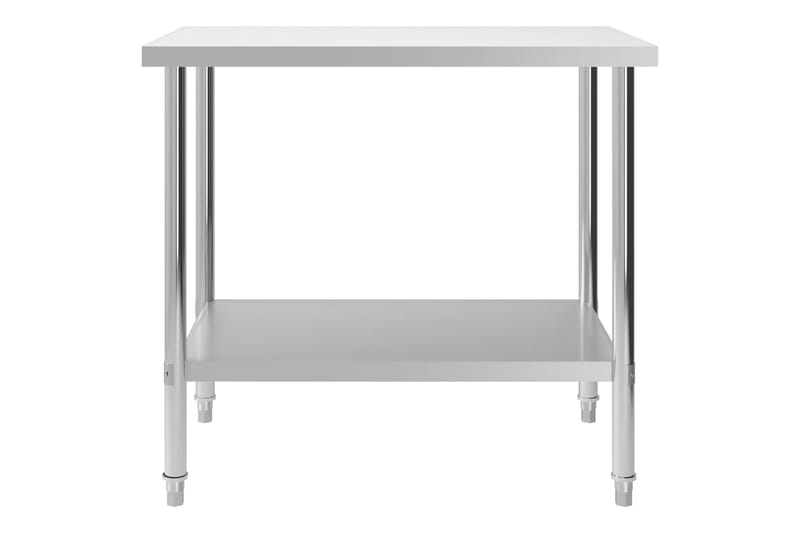 Arbeidsbord for kjøkken 100x60x85 cm rustfritt stål - Garasjeinteriør & garasjeoppbevarin - Arbeidsbenk