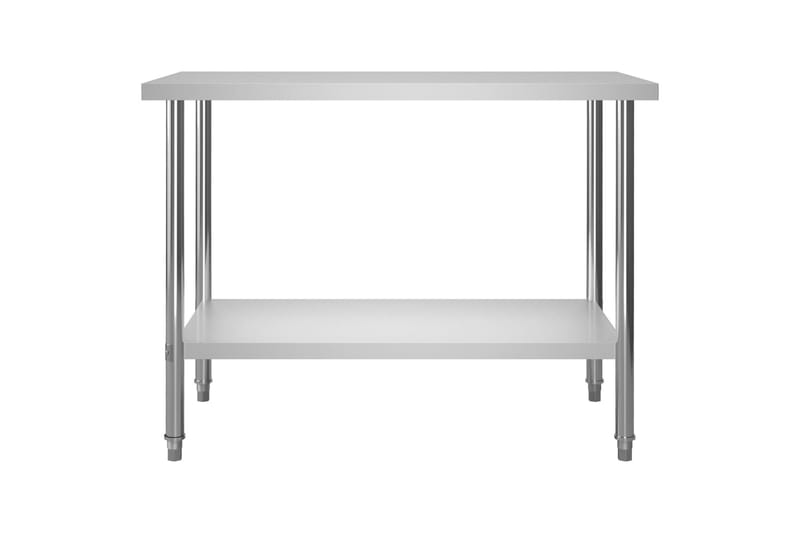 Arbeidsbord for kjøkken 120x60x85 cm rustfritt stål - Garasjeinteriør & garasjeoppbevarin - Arbeidsbenk
