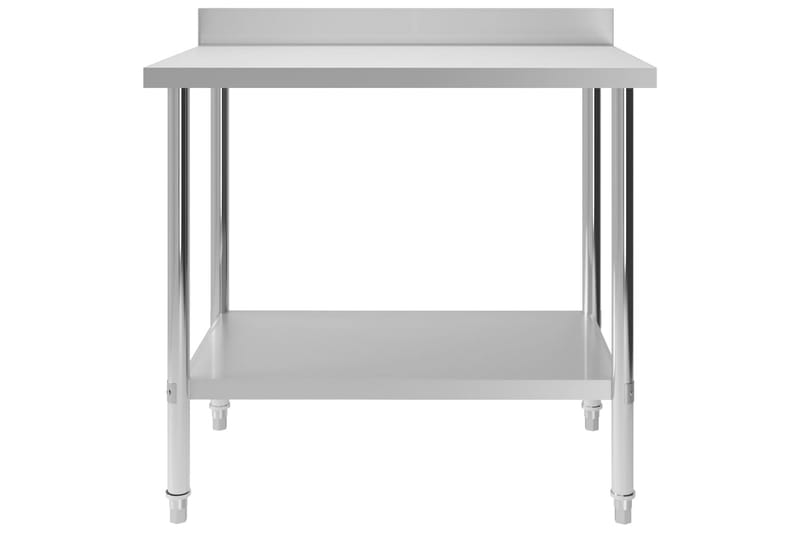 Arbeidsbord for kjøkken m. bakplater 100x60x93 stål - Hus & oppussing - Garasje & verksted - Garasjeinteriør & garasjeoppbevarin