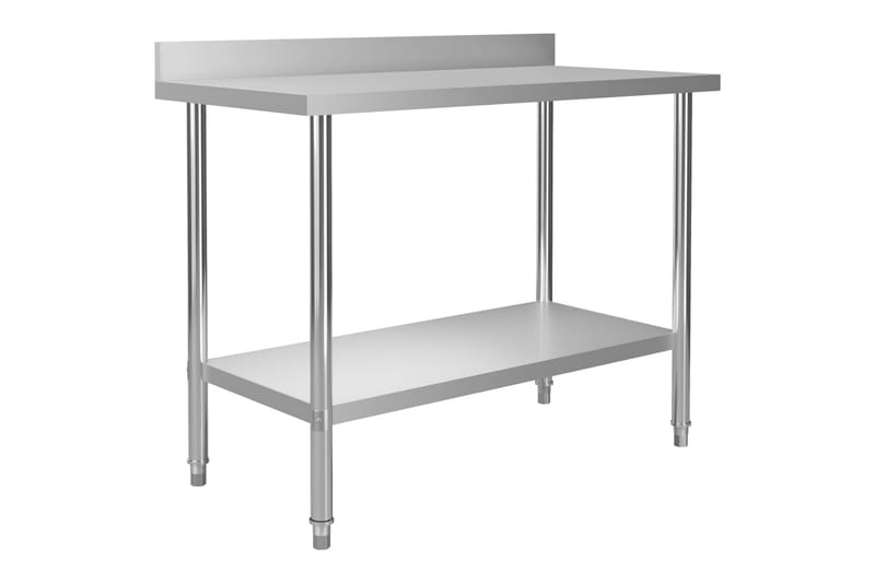 Arbeidsbord for kjøkken m. bakplater 120x60x93 stål - Hus & oppussing - Garasje & verksted - Garasjeinteriør & garasjeoppbevarin