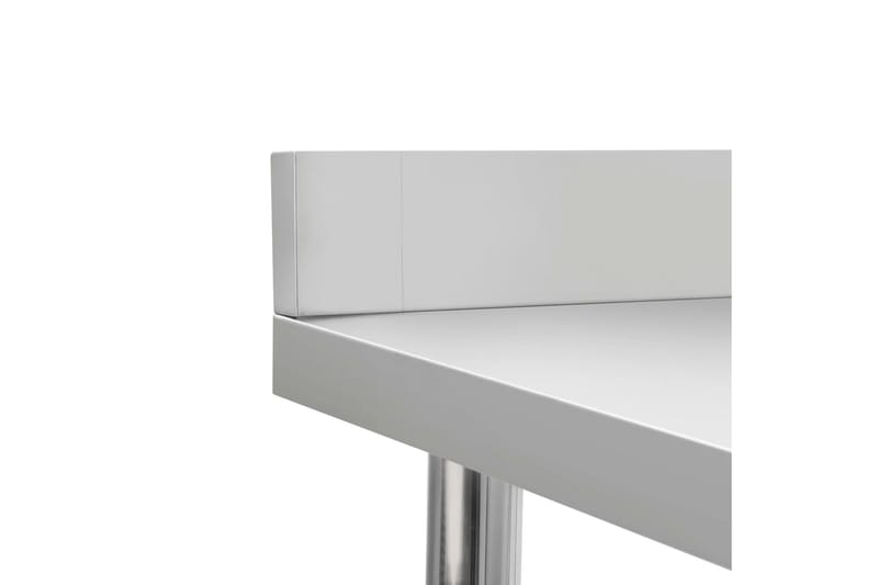 Arbeidsbord for kjøkken m. bakplater 80x60x93 rustfritt stål - Garasjeinteriør & garasjeoppbevarin - Arbeidsbenk