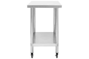 Arbeidsbord for kjøkken med hjul 100x30x85 cm rustfritt stål - Hus & oppussing - Garasje & verksted - Garasjeinteriør & garasjeoppbevarin