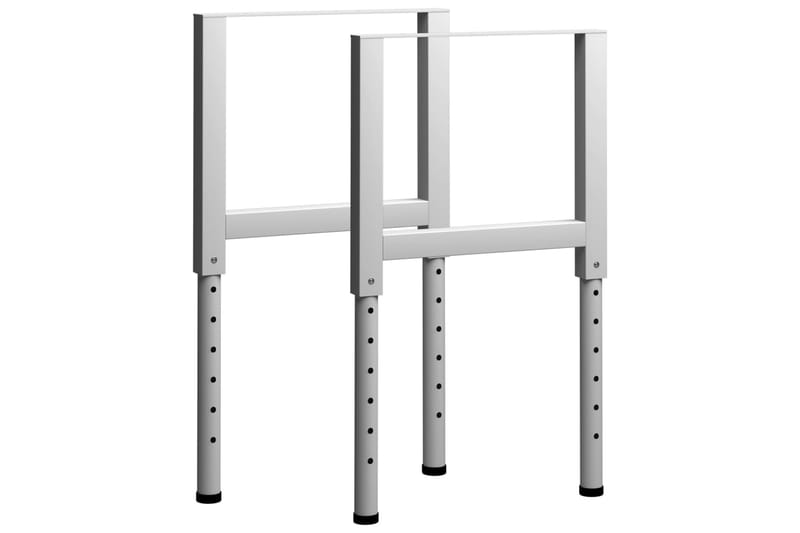 Justerbare arbeidsbenkerammer 2 stk metall 55x(69-95,5)cm - Grå - Hus & oppussing - Garasje & verksted - Garasjeinteriør & garasjeoppbevarin