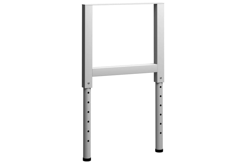Justerbare arbeidsbenkerammer 2 stk metall 55x(69-95,5)cm - Grå - Hus & oppussing - Garasje & verksted - Garasjeinteriør & garasjeoppbevarin