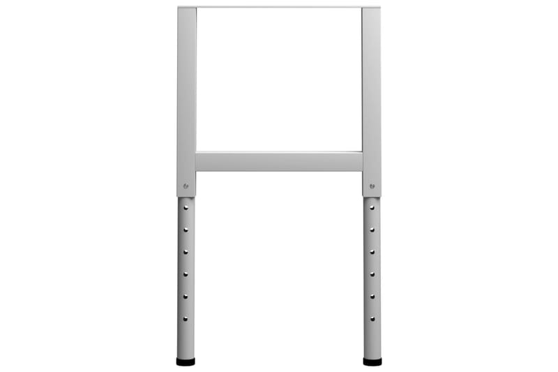 Justerbare arbeidsbenkerammer 2 stk metall 55x(69-95,5)cm - Grå - Hus & oppussing - Garasje & verksted - Garasjeinteriør & garasjeoppbevarin