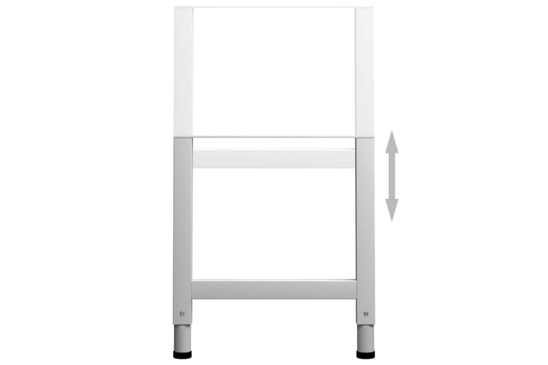 Justerbare arbeidsbenkerammer 2 stk metall 55x(69-95,5)cm - Grå - Hus & oppussing - Garasje & verksted - Garasjeinteriør & garasjeoppbevarin