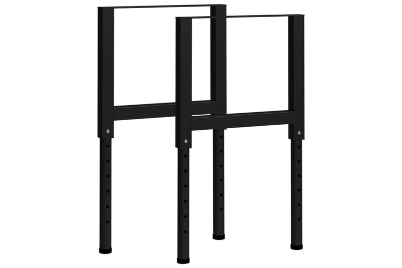 Justerbare arbeidsbenkerammer 2 stk metall 55x(69-95,5)cm - Svart - Hus & oppussing - Garasje & verksted - Garasjeinteriør & garasjeoppbevarin