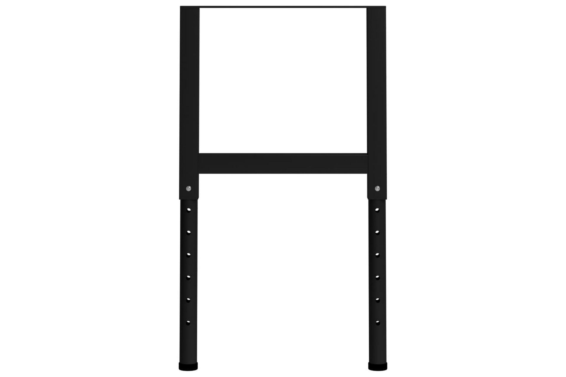Justerbare arbeidsbenkerammer 2 stk metall 55x(69-95,5)cm - Svart - Hus & oppussing - Garasje & verksted - Garasjeinteriør & garasjeoppbevarin