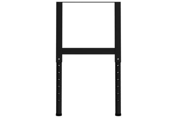 Justerbare arbeidsbenkerammer 2 stk metall 55x(69-95,5)cm - Svart - Hus & oppussing - Garasje & verksted - Garasjeinteriør & garasjeoppbevarin