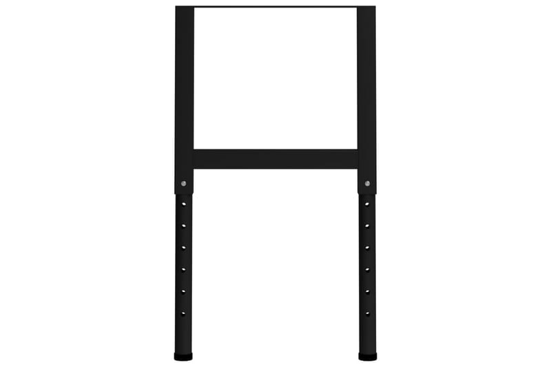 Justerbare arbeidsbenkerammer 2 stk metall 55x(69-95,5)cm - Svart - Hus & oppussing - Garasje & verksted - Garasjeinteriør & garasjeoppbevarin