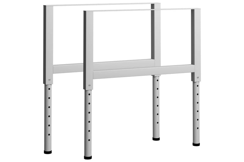Justerbare arbeidsbenkerammer 2 stk metall 85x(69-95,5)cm - Grå - Hus & oppussing - Garasje & verksted - Garasjeinteri�ør & garasjeoppbevarin