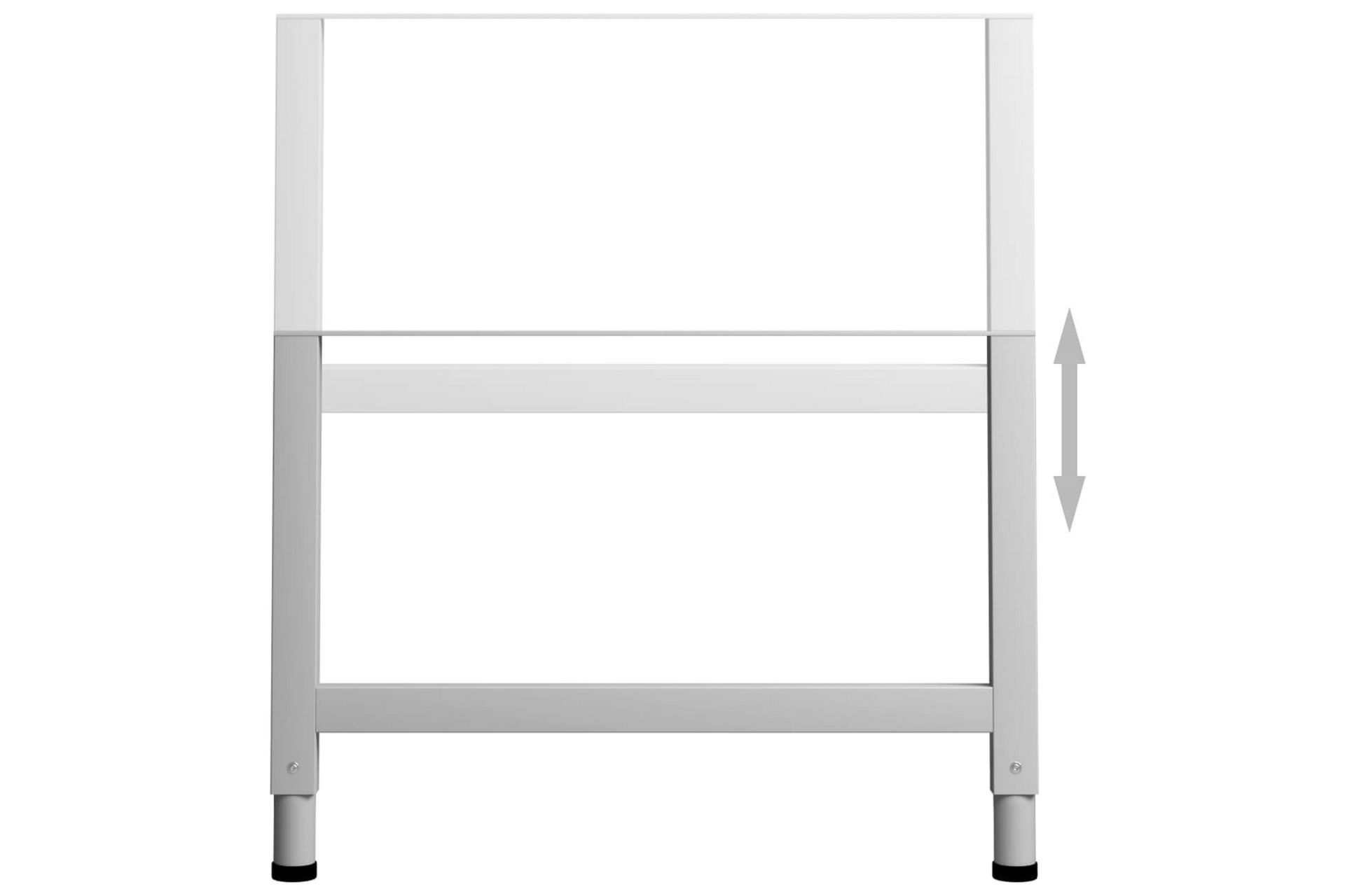 Justerbare arbeidsbenkerammer 2 stk metall 85x(69-95,5)cm - Grå - Hus & oppussing - Garasje & verksted - Garasjeinteriør & garasjeoppbevarin