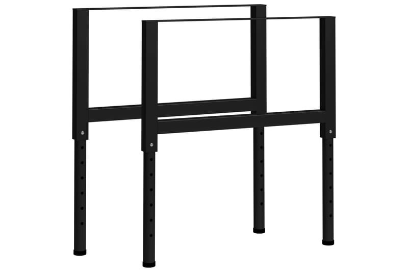 Justerbare arbeidsbenkerammer 2 stk metall 85x(69-95,5)cm - Svart - Hus & oppussing - Garasje & verksted - Garasjeinteriør & garasjeoppbevarin