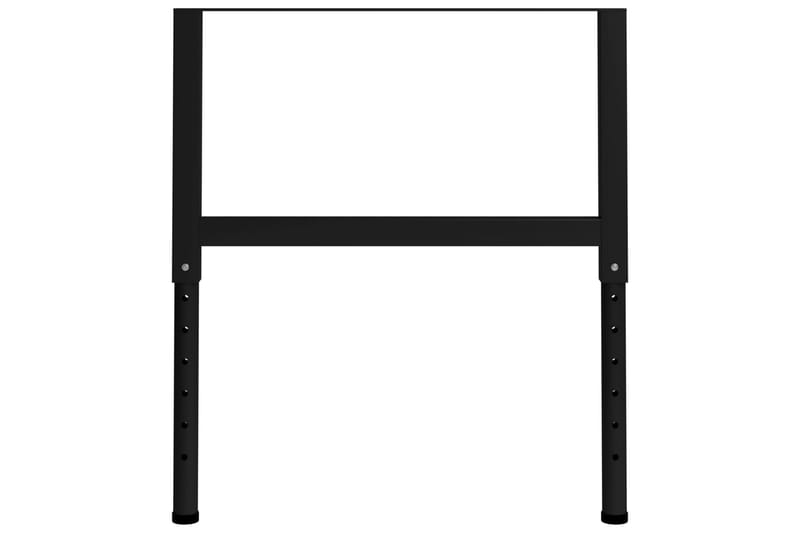 Justerbare arbeidsbenkerammer 2 stk metall 85x(69-95,5)cm - Svart - Hus & oppussing - Garasje & verksted - Garasjeinteriør & garasjeoppbevarin
