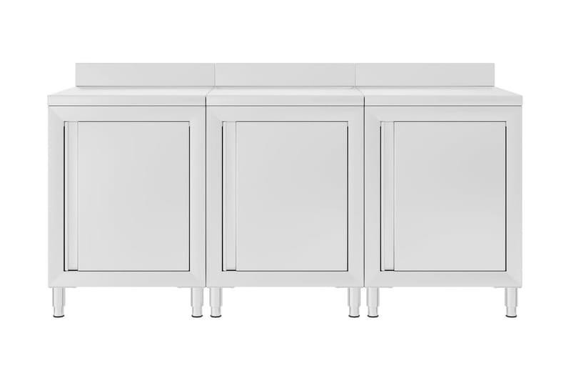 Kommersielt arbeidsbord med skap 180x60x96 cm rustfritt stål - Hus & oppussing - Garasje & verksted - Garasjeinteriør & garasjeoppbevarin