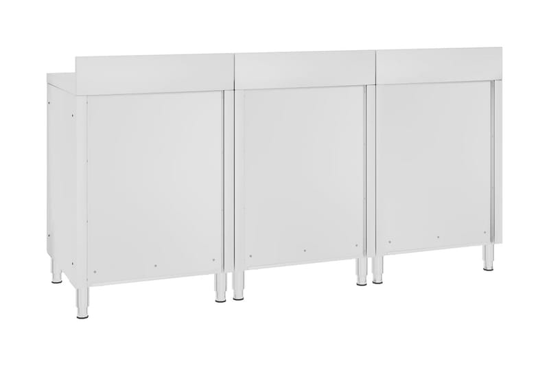 Kommersielt arbeidsbord med skap 180x60x96 cm rustfritt stål - Hus & oppussing - Garasje & verksted - Garasjeinteriør & garasjeoppbevarin