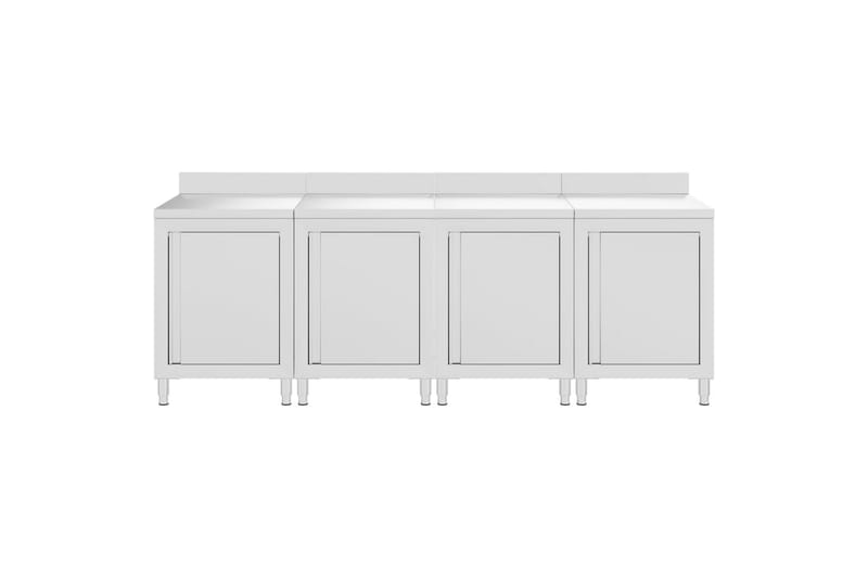 Kommersielt arbeidsbord med skap 240x60x96 cm rustfritt stål - Hus & oppussing - Garasje & verksted - Garasjeinteriør & garasjeoppbevarin