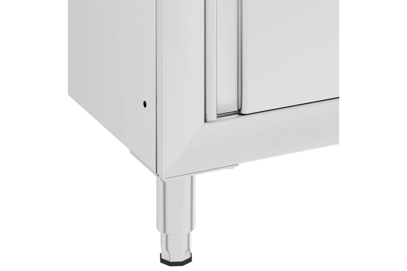 Kommersielt arbeidsbord med skap 60x60x96 cm rustfritt stål - Hus & oppussing - Garasje & verksted - Garasjeinteriør & garasjeoppbevarin