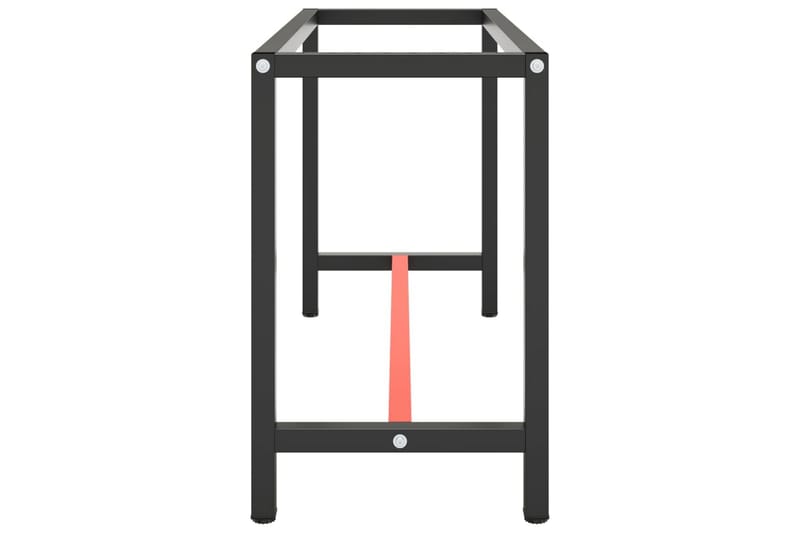 Ramme til arbeidsbenk matt svart og rød 140x50x79 cm metall - Svart - Hus & oppussing - Garasje & verksted - Garasjeinteriør & garasjeoppbevarin