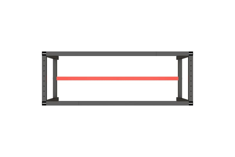 Ramme til arbeidsbenk matt svart og rød 140x50x79 cm metall - Svart - Hus & oppussing - Garasje & verksted - Garasjeinteriør & garasjeoppbevarin