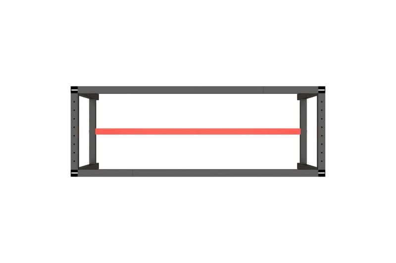 Ramme til arbeidsbenk matt svart og rød 140x50x79 cm metall - Svart - Garasjeinteriør & garasjeoppbevarin - Arbeidsbenk