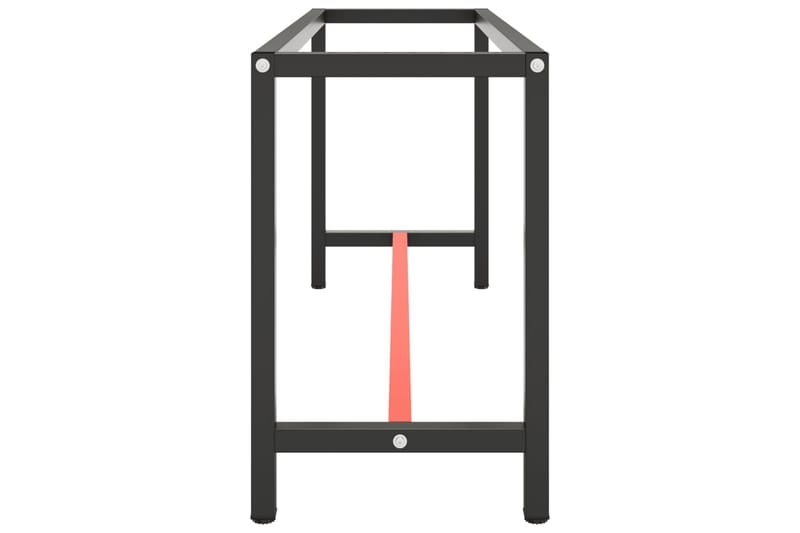 Ramme til arbeidsbenk matt svart og rød 170x50x79 cm metall - Svart - Hus & oppussing - Garasje & verksted - Garasjeinteriør & garasjeoppbevarin