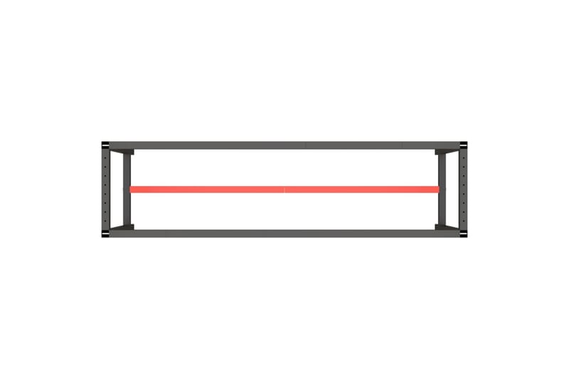 Ramme til arbeidsbenk matt svart og rød 190x50x79 cm metall - Svart - Hus & oppussing - Garasje & verksted - Garasjeinteriør & garasjeoppbevarin