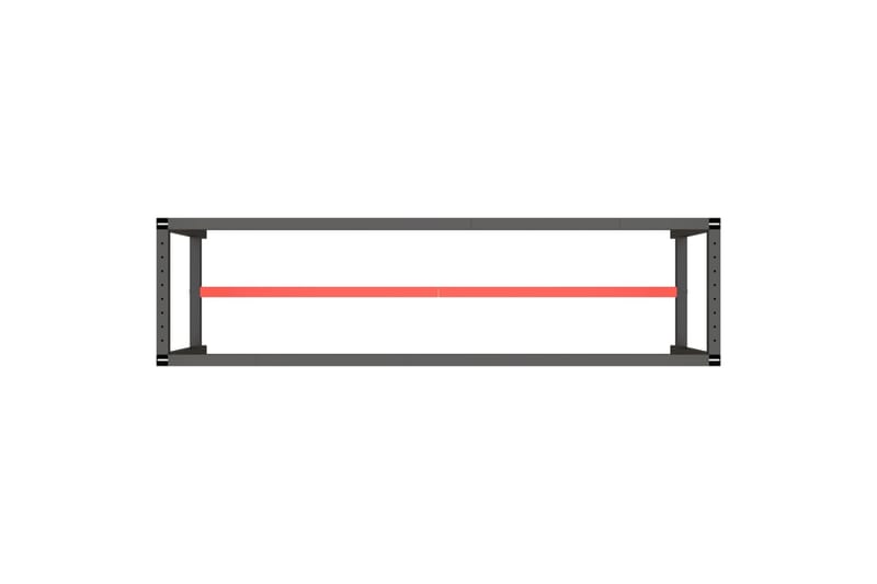 Ramme til arbeidsbenk matt svart og rød 210x50x79 cm metall - Svart - Garasjeinteriør & garasjeoppbevarin - Arbeidsbenk