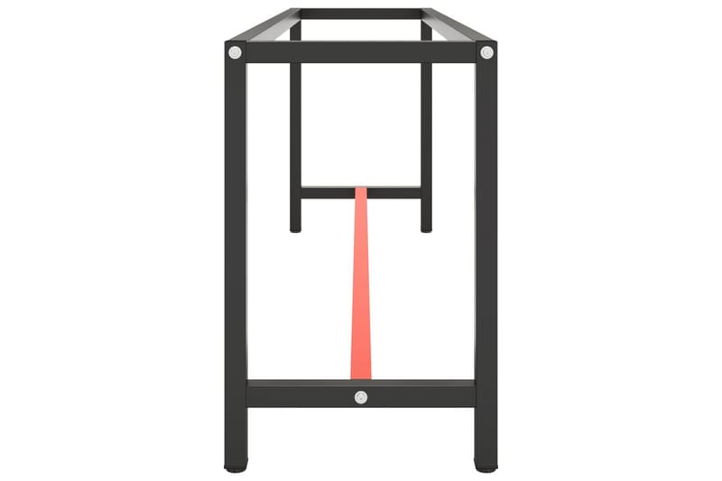 Ramme til arbeidsbenk matt svart og rød 210x50x79 cm metall - Svart - Hus & oppussing - Garasje & verksted - Garasjeinteriør & garasjeoppbevarin