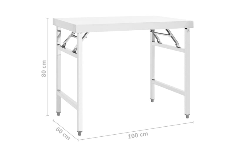 Sammenleggbart arbeidsbord kjøkken 100x60x80 cm - Garasjeinteriør & garasjeoppbevarin - Arbeidsbenk