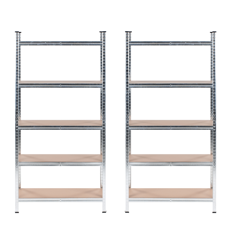 Sett med 2 garasjehyller Xitta 75 cm - Sølv/brun - Hagemøbler - Øvrig utendørs - Tilbehør utendørs - Hyller utendørs