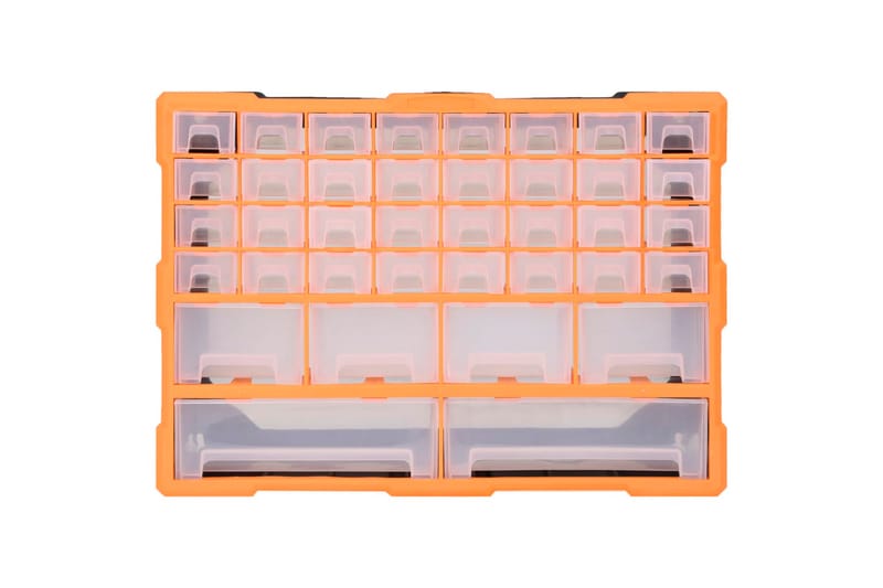 Sortimentskap med 40 skuffer 52x16x37,5 cm - Oransj - Hus & oppussing - Garasje & verksted - Garasjeinteriør & garasjeoppbevarin