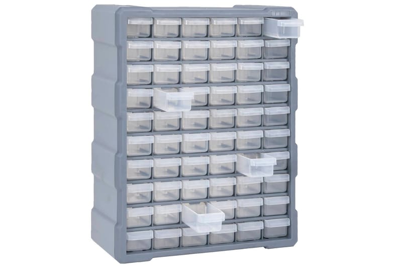 Sortimentskap med 60 skuffer 38x16x47,5 cm - Grå - Hus & oppussing - Garasje & verksted - Garasjeinteriør & garasjeoppbevarin