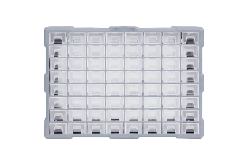 Sortimentskap med 64 skuffer 52x16x37,5 cm - Grå - Hus & oppussing - Garasje & verksted - Garasjeinteriør & garasjeoppbevarin