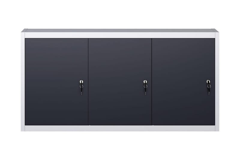 Veggmontert verktøyskap industriell stil metall grå og svart - Hus & oppussing - Garasje & verksted - Garasjeinteriør & garasjeoppbevarin