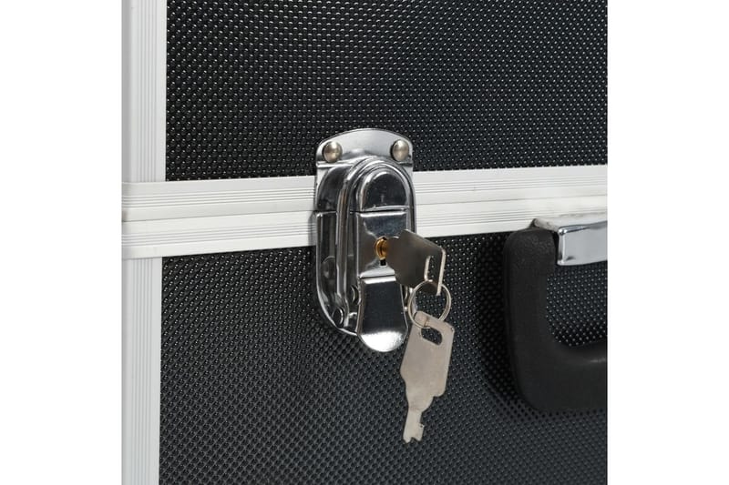 Verktøykasse 43,5x22,5x34 cm svart aluminium - Svart - Hus & oppussing - Garasje & verksted - Garasjeinteriør & garasjeoppbevarin