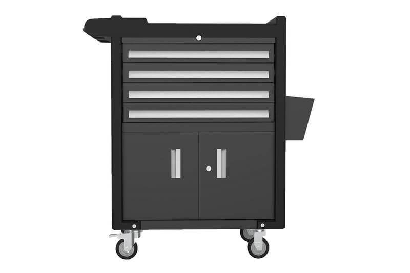 Montørvogn Metalcraft med 4 Skuffer og Underskap Svart - Metalcraft - Hus & oppussing - Garasje & verksted - Garasjeinteriør & garasjeoppbevarin - Verktøyvogn