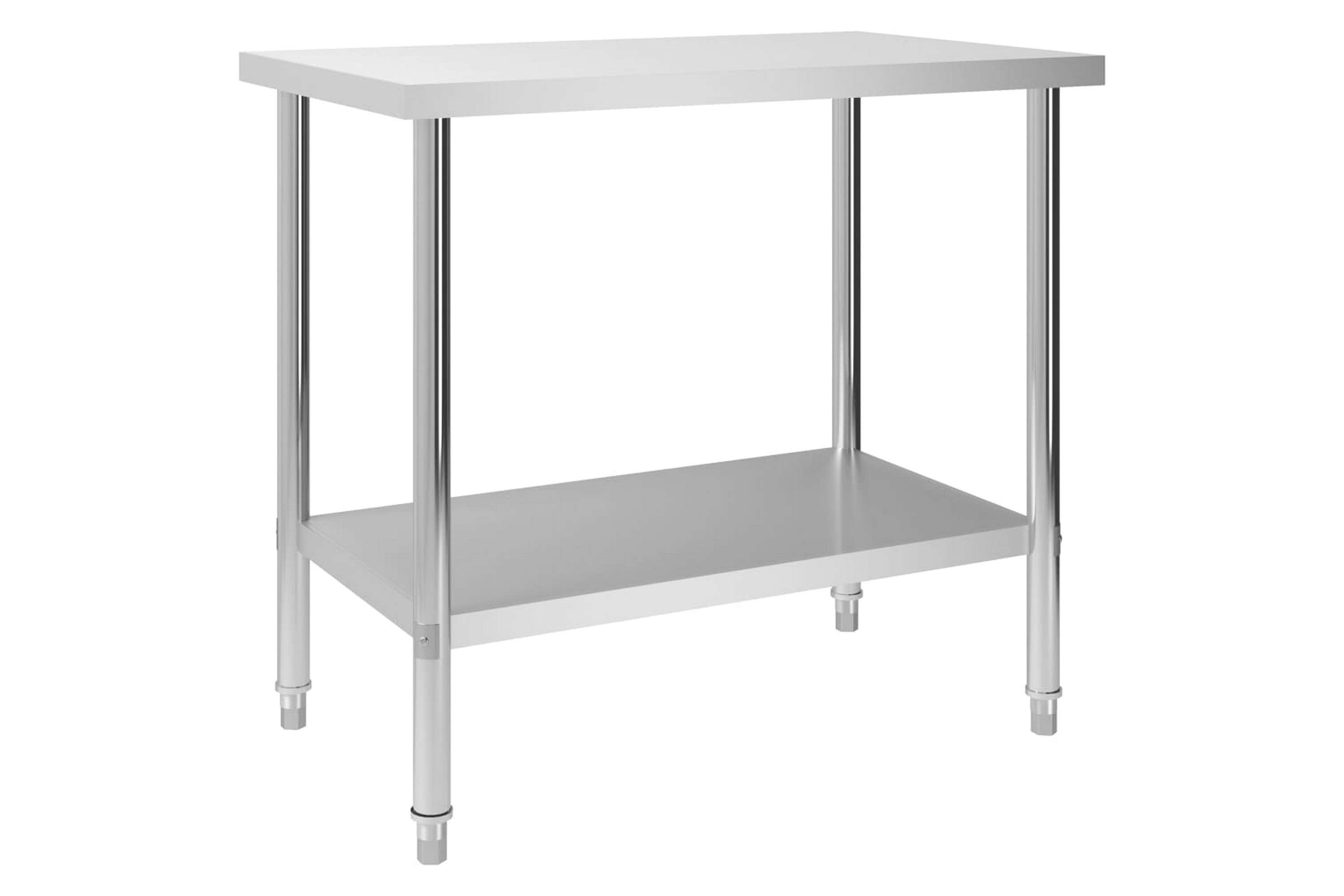 Arbeidsbord for kjøkken 100x60x85 cm rustfritt stål -