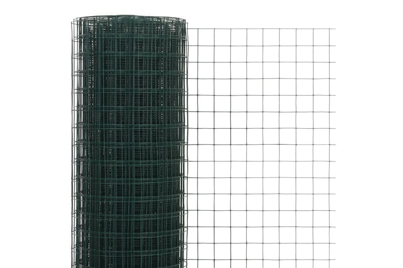 Trådgjerde kylling stål med PVC-belegg 10x1,5 m grønn - Hønsehus - Til dyrene - Hønsegård
