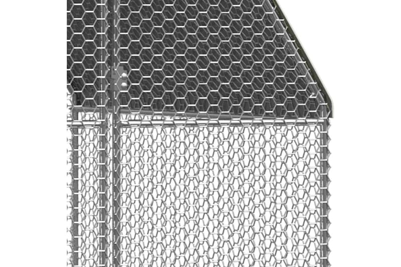 Utendørs hønsehus 2x12x2 m galvanisert stål - Silver - Sport & fritid - Til dyrene - Fugl - Hønsehus
