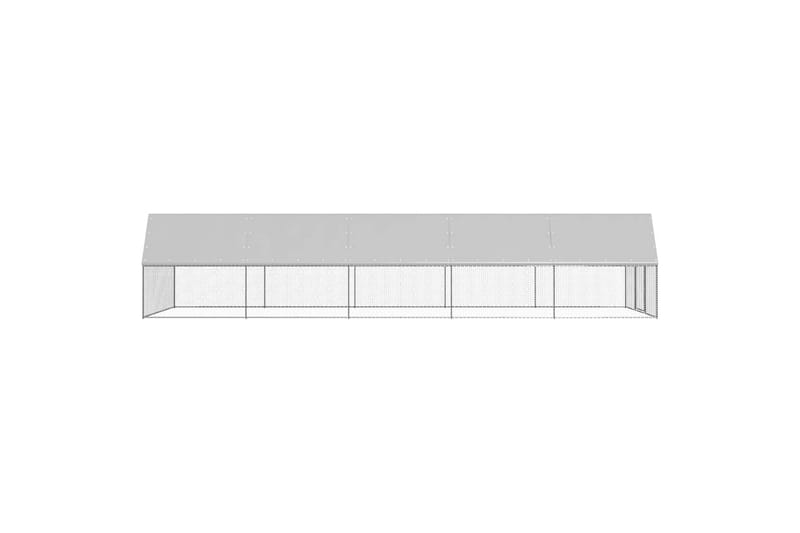 Utend�ørs hønsehus 3x10x2 m galvanisert stål - Silver - Sport & fritid - Til dyrene - Fugl - Hønsehus