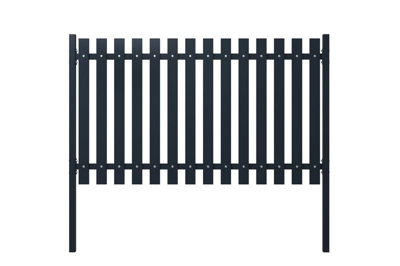 Gjerdepanel antrasitt 174,5x100 cm pulverlakkert stål - Antrasittgrå - Hus & oppussing - Innsynsbeskyttelse & innhegning - Gjerde