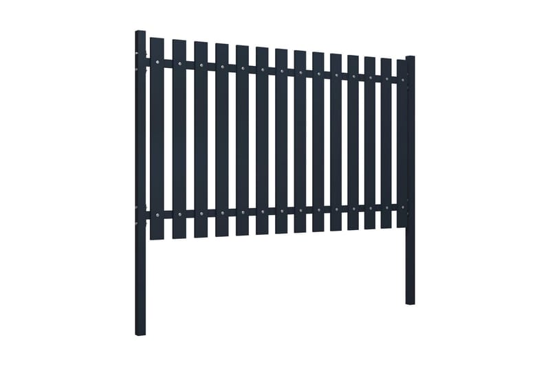 Gjerdepanel antrasitt 174,5x75 cm pulverlakkert stål - Antrasittgrå - Hus & oppussing - Innsynsbeskyttelse & innhegning - Gjerde